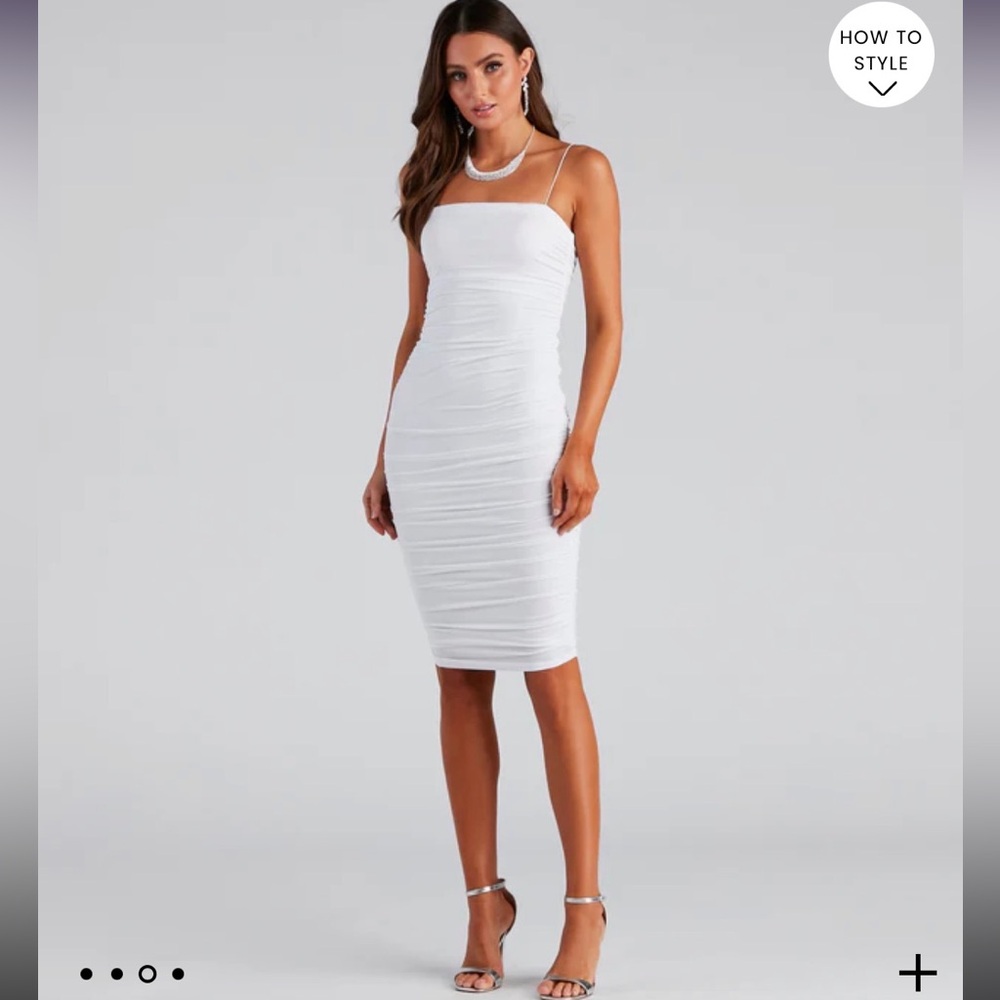 White casual dress size Large